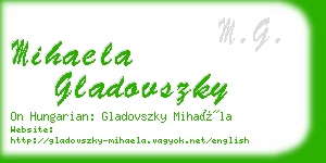 mihaela gladovszky business card